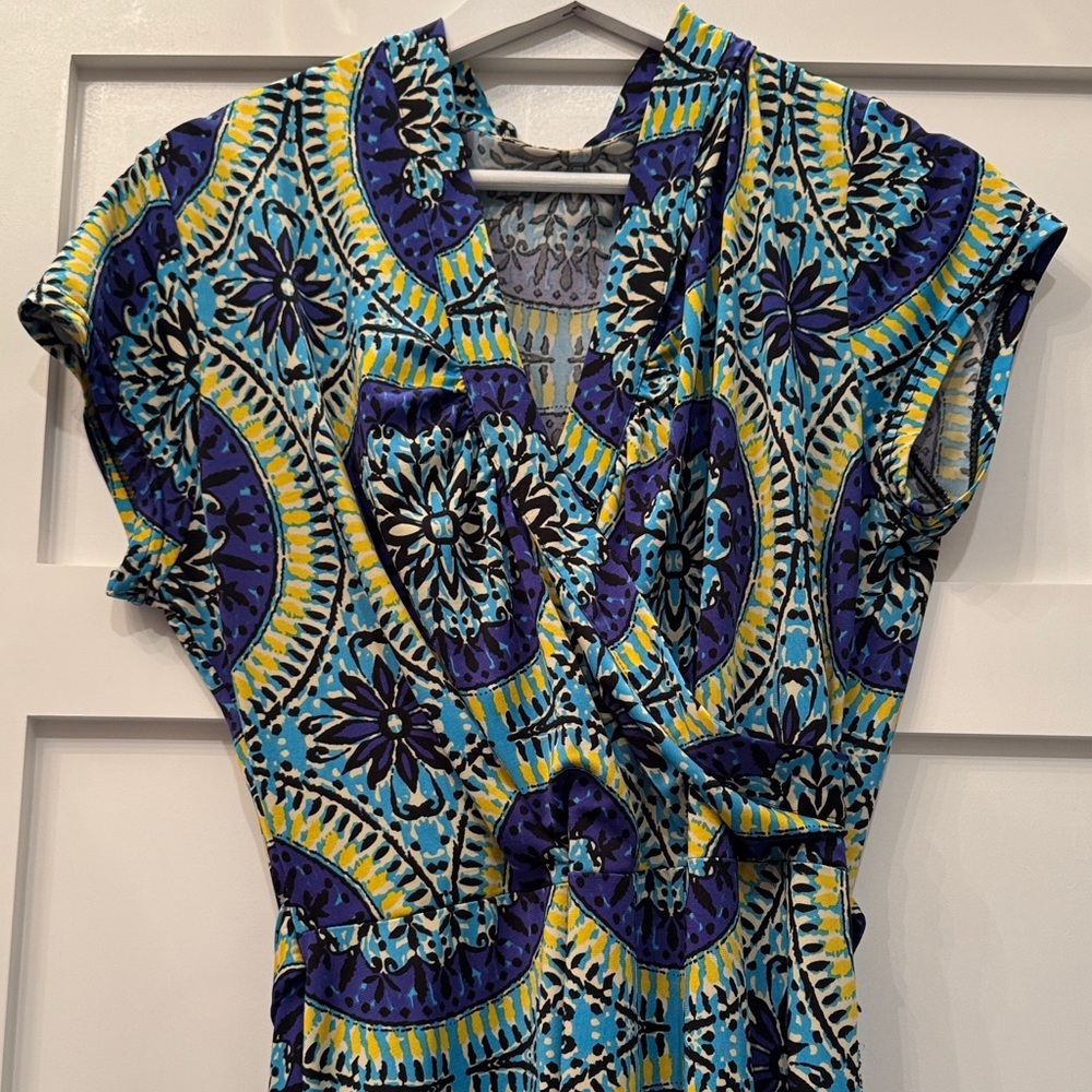 Blue and Yellow Patterned Women's Dress from Nordstrom